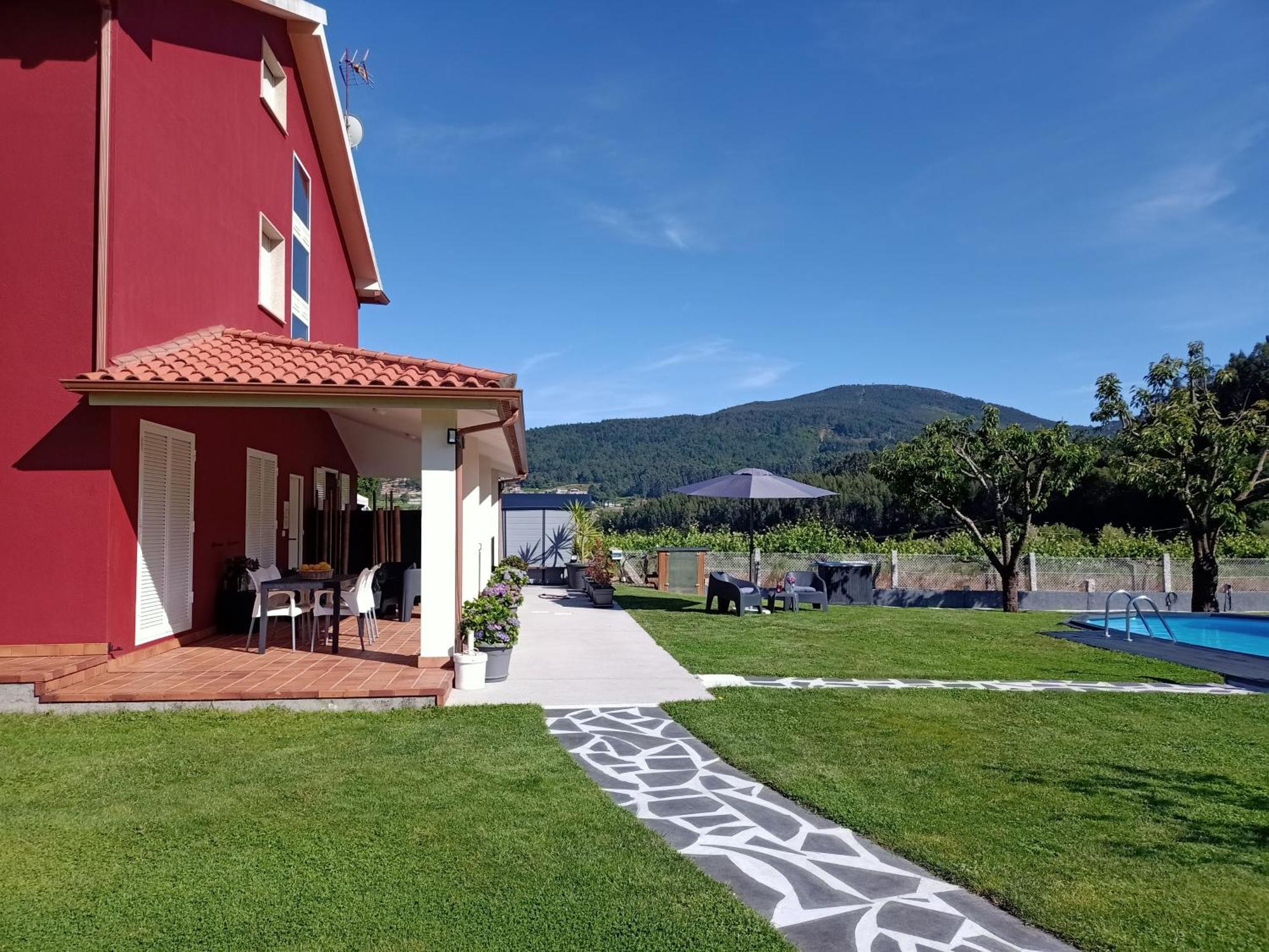 Apartamento En Bloque Vivienda Con Piscina Y Barbacoa A 15 Min De La Playa Meis Exterior photo